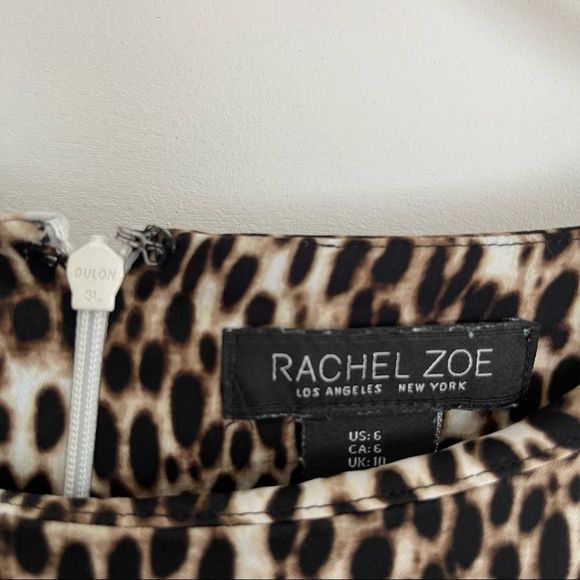 Rachel Zoe Leopard Short Sleeve Mini Dress - Picture 2 of 5